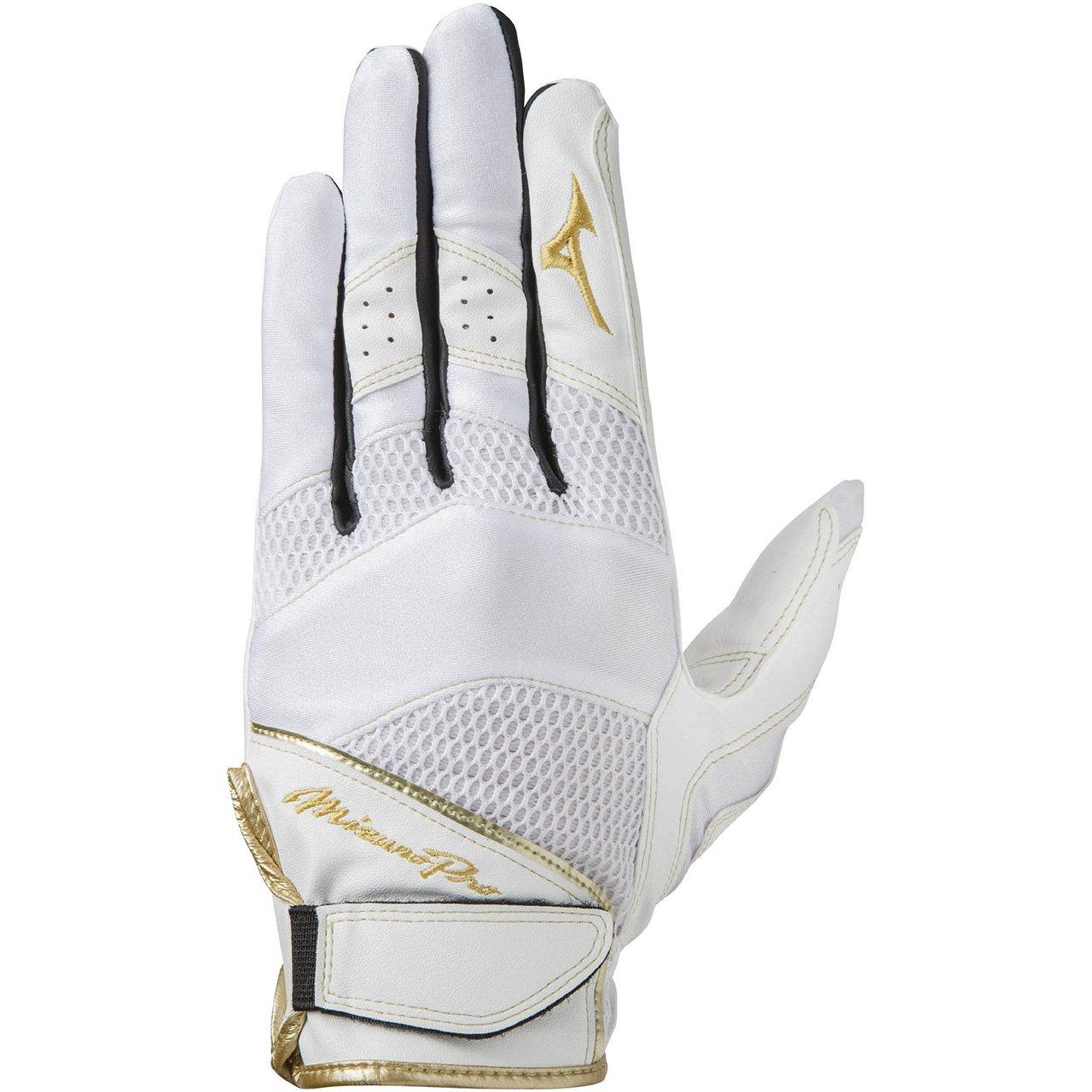 

Mizuno Pro MP Defensive Gloves 1EJED210 01 Left Size L (Left Hand) White/Black, Hand, (26-27cm)