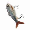 Robotic Swimming Lure Multi Jointed Rechargeable Electric Fishing Lure with Green LED Light