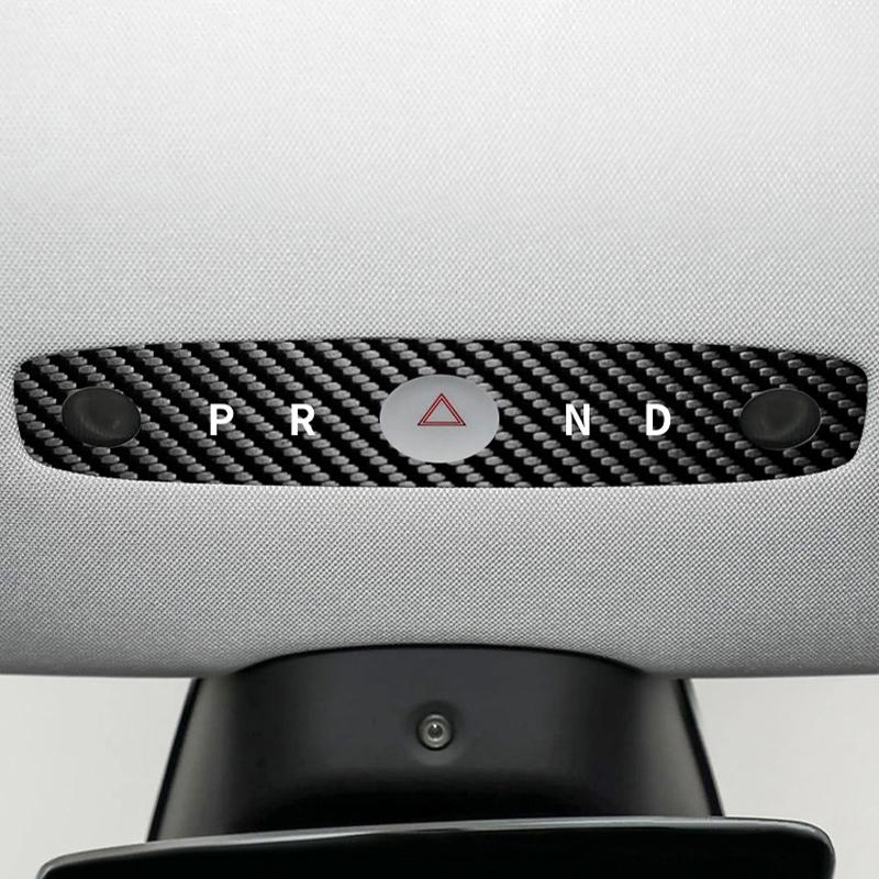 Carbon Fiber For Tesla Model 3 (2023-) / Model Y (2025-) Car Reading Light Panel Trim Sticker Anti Scratch Interior Accessories