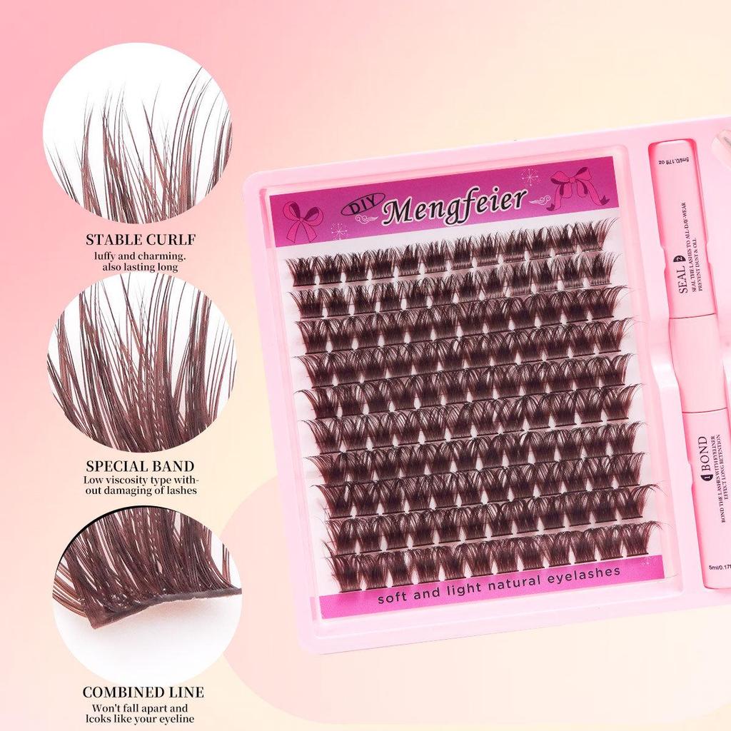 Ciorchine de gene DIY groase, de culoare maro-auriu, cu curbura D - Stil european și american pentru auto-aplicare