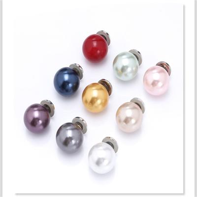 Multicolor Pearls Pin For Clothing Decoration Secure Flat Base Fasteners Craft Button Sewing Accessories