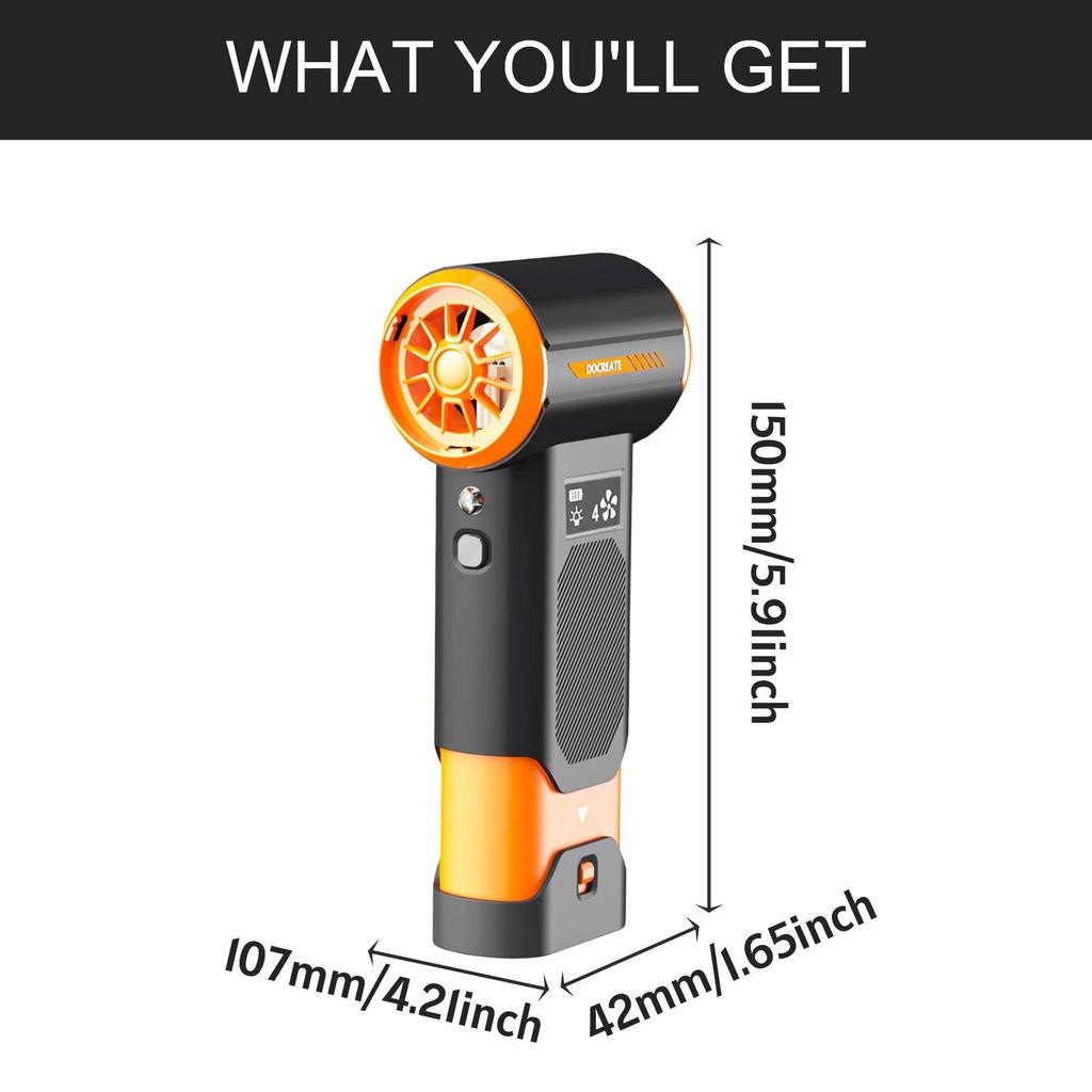 Handheld Fan Air Blower Computer Cleaning Compact Household for Travel Camping Gift Women Men