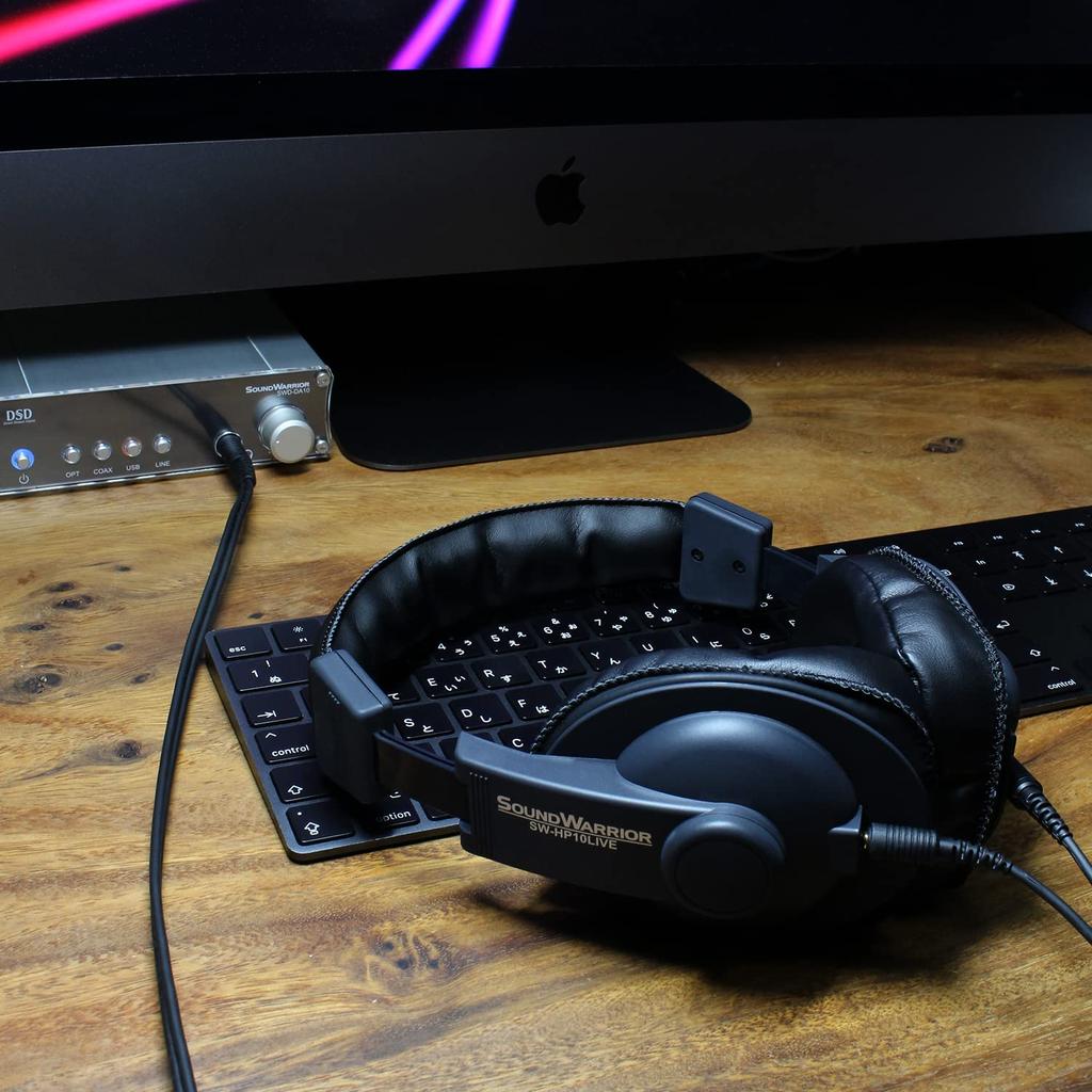 SOUND WARRIOR SW-HP10LIVE Headphones for Online Live and Live Streaming, Closed-Back, 3.5mm6.3mm, Lightweight, Wired, Immersive, Powerful, Made in