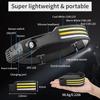 LED Sensor Headlamp XPE+COB Rechargeable Head Light Torch Built In 18650 Battery Fishing Lantern  Waterproof Camping Flashlight