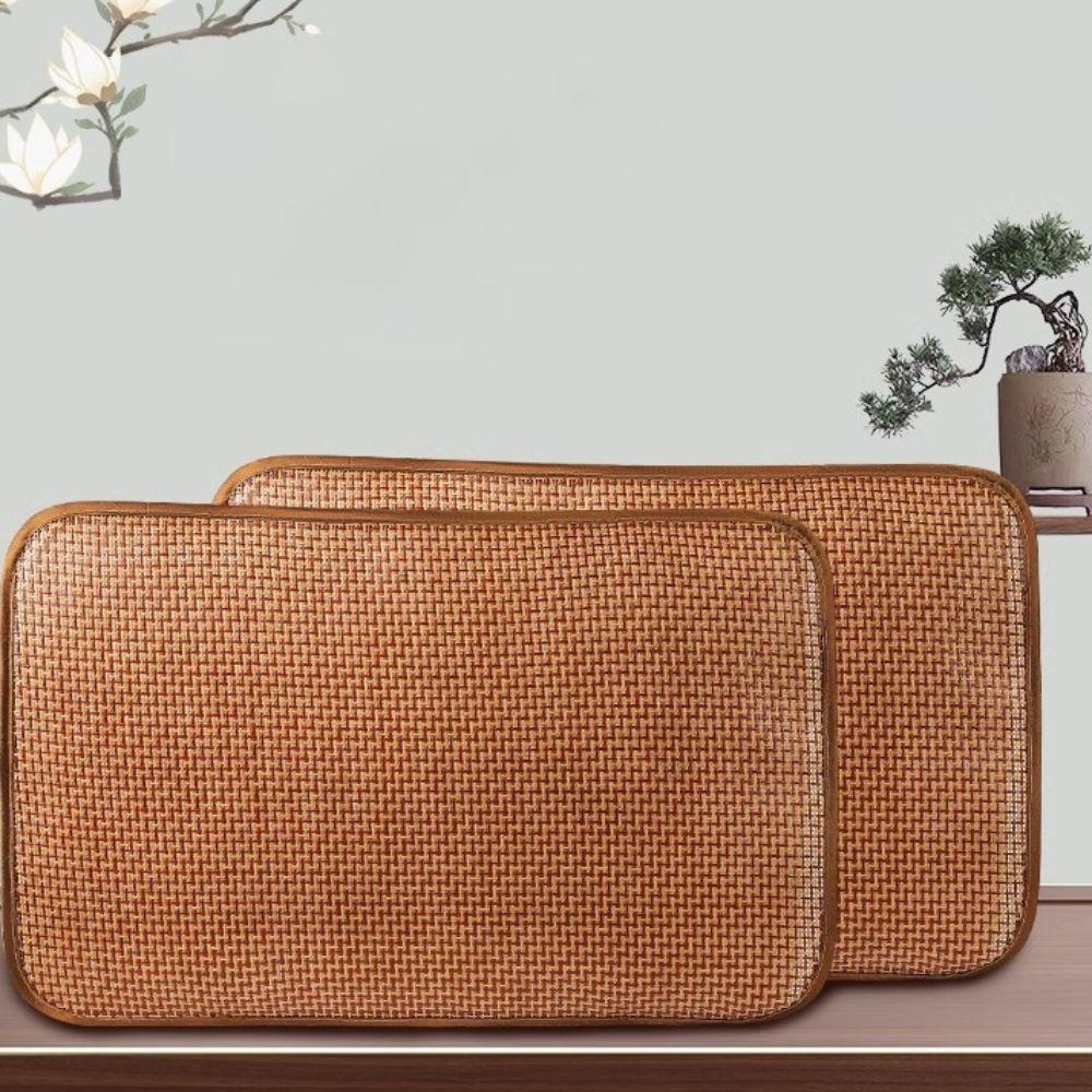 1 Pair Rattan Cooler Pillowcase Breathable Pillow Protecter Summer Cool Pillow Cover Dormitories