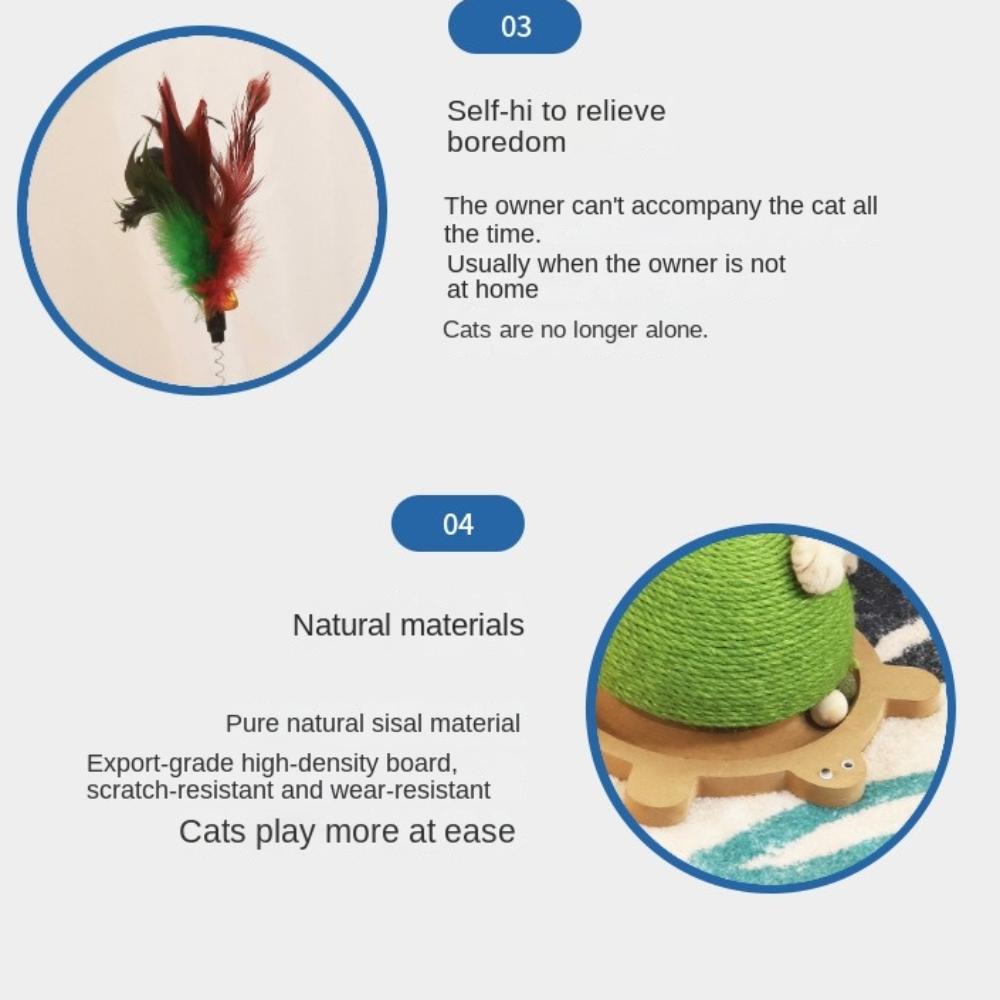 Interactive Sisal Cat Scratching Ball Wear-Resistant Cat Grinding Paw Balls  Relieve Boredom