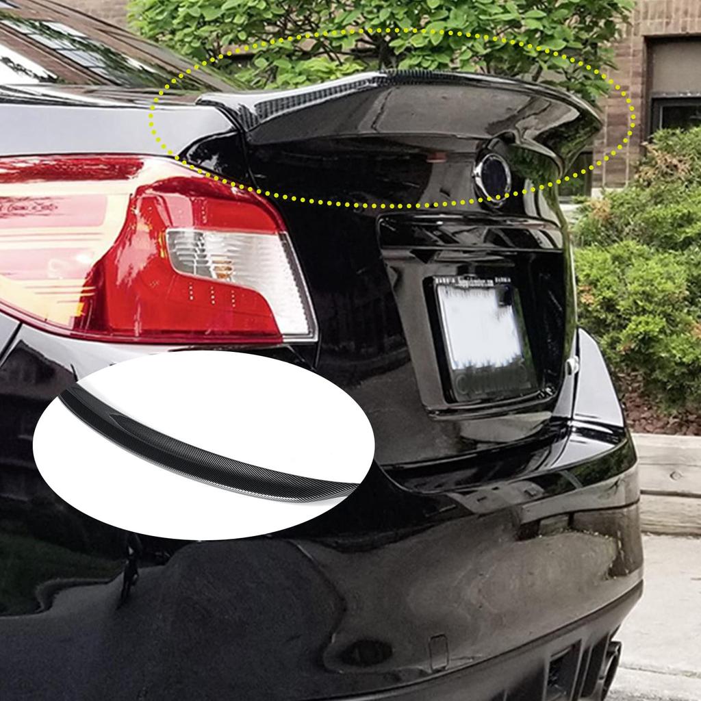 HyoLebi Rear Trunk Spoiler Decorative Parts for Subaru WRX S4 STI Impreza Rear Tailgate Mold Carbon Fiber Pattern VAG/VAB 2014-2021, Dress-Up