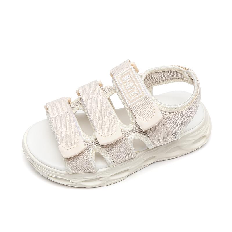 Girls Beach Shoes Soft Sole Open Toes Comfortable Kids Sandals Hook&loop Trendy 2025 Summer New Children Casual Shoes Non-slip