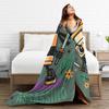Cappuccino Assassino Italian Brainrot Memes Blanket  Travel Flannel Bedding Throws For Couch Chair Sofa Bed Super Soft Bedspread