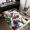 1PC Cat Christmas Carpet Ultra Soft, Thick & Absorbent, Non Slip Machine Washable Mat for Entryway