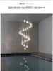 American Cherry Crystal Glass Stair Chandelier: Creative Meteor Shower Light for Hotel Lobby