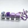 Colorful 4-Button Keyboard Keychain Clickable Mechanical Keyboard Fingertip Pendant  Gift