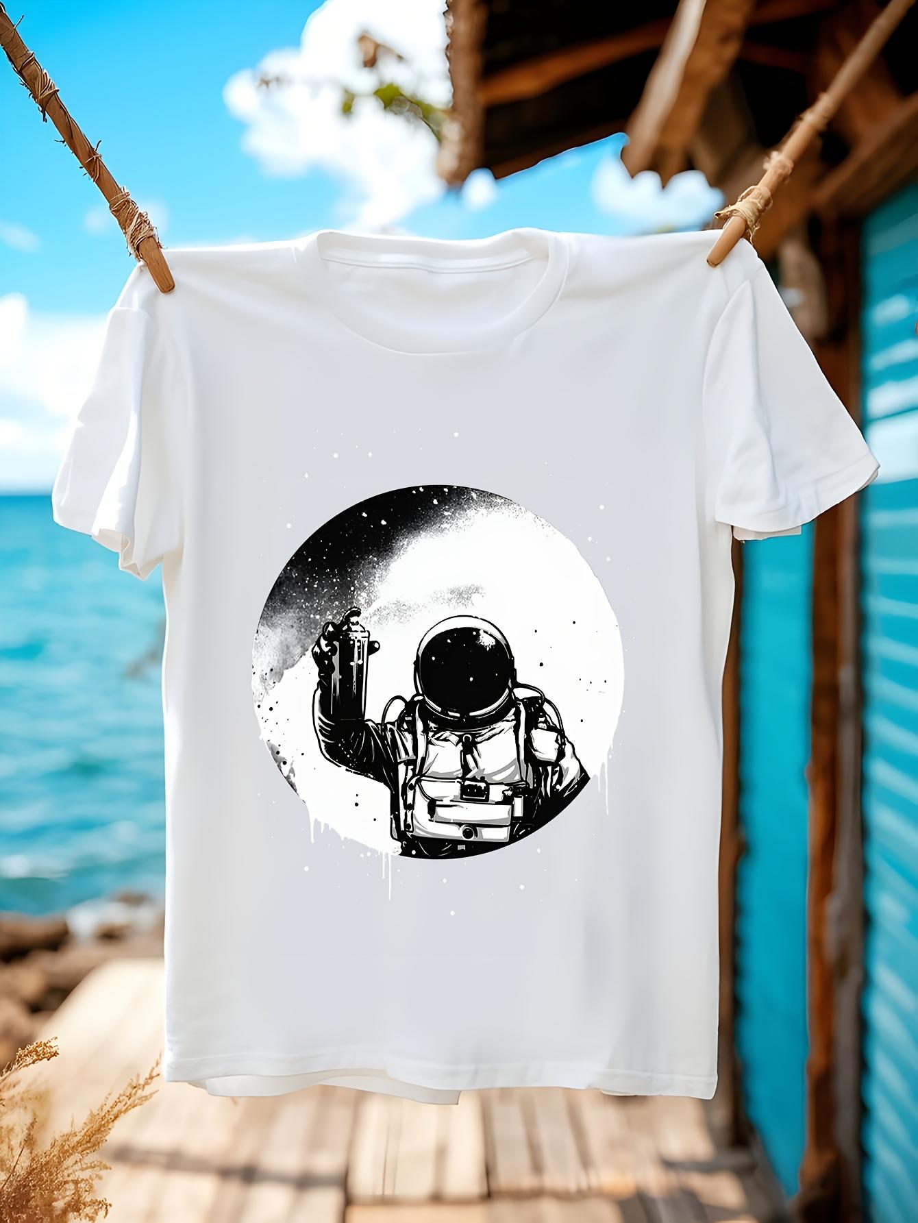 Astronaut Paint The Moon Graphic Tshirt Graphic Tshirt - ... S