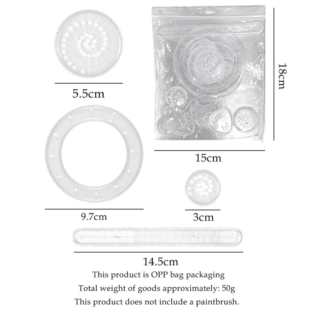 Spirograph Set, Fun Shapes Drawing Art Set Classic Gear Design Drawing Set Toys For Kids 8+ Some Parts are Sent Random