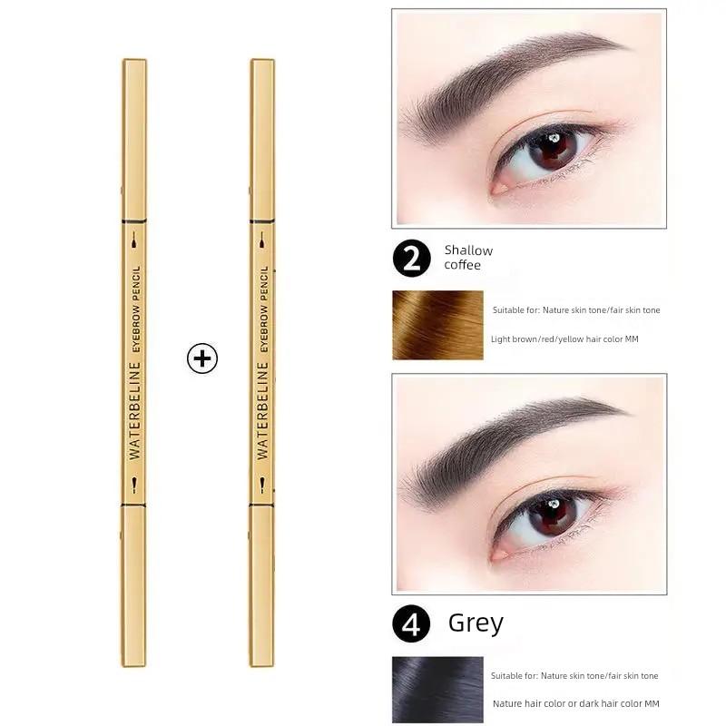 [Buy 1 Get 1 Free] Eyebrow Pencil Long Lasting Waterproof Non-Decolorizing Sweat-Proof Distinct Look Wild Eyebrow Novice Female Official Authentic