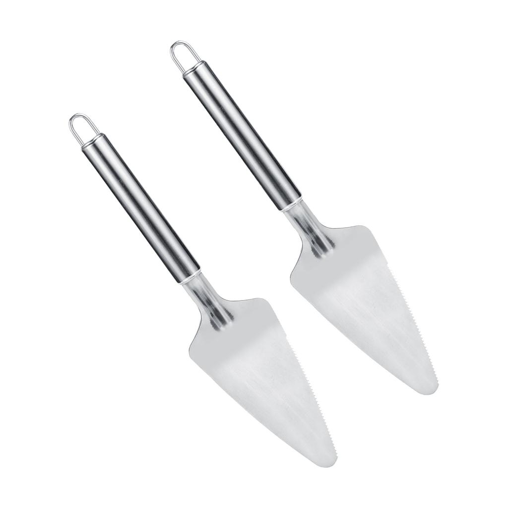 2Pcs Stainless Steel Multifunctional Triangular Pizza Cutter Shovel Spatula Kitchen Accessories