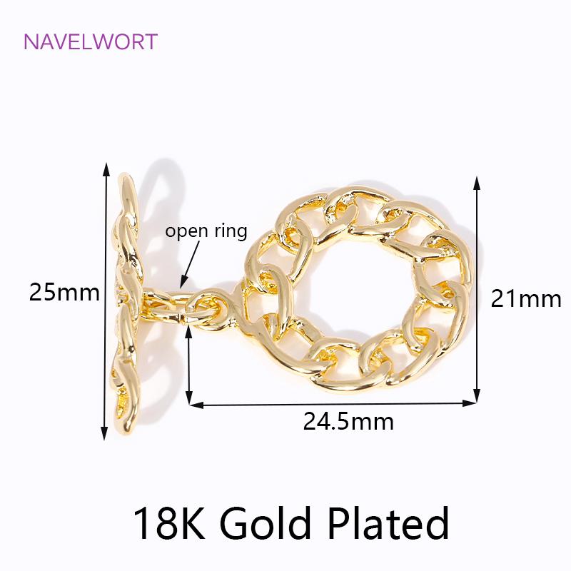 7 Types 18K Gold Plated Brass OT Clasps Bracelet/Necklace Connect Clasps For Jewelry Making Supplies DIY Crafts Accessories