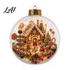 Regali di Natale per la Famiglia Ornamento Luminoso con Storia Mini Scena Festiva in Palla Trasparente con Luci LED Decorazioni da Appendere Decorazione in Acrilico Decorazione Albero