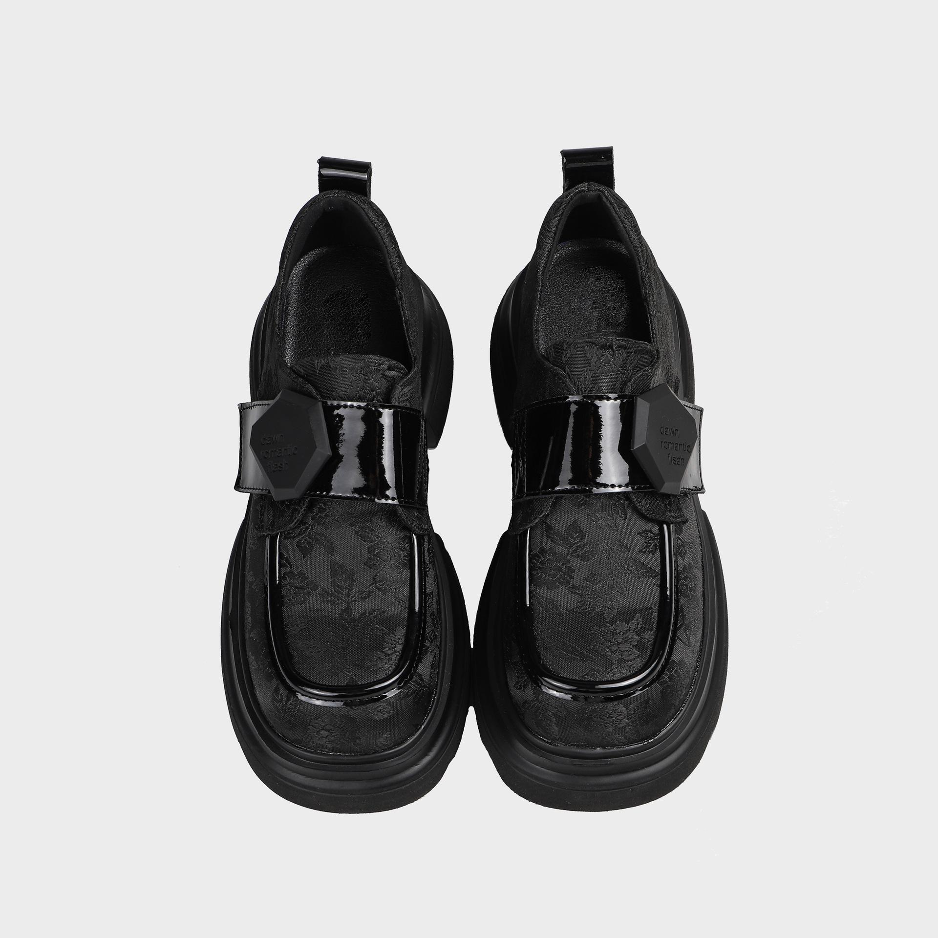 

National style small leather shoes thick heel new Chinese embroidered loafers platform shoes women s single shoes women s 2025 spring women s shoe 39