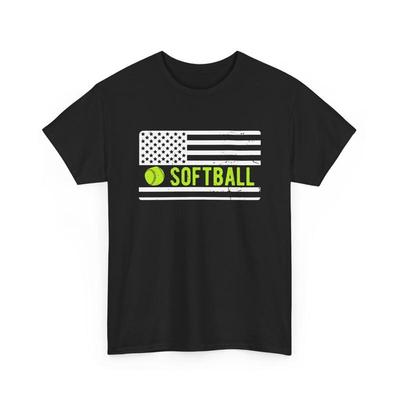American Flag Softball Team T Shirt