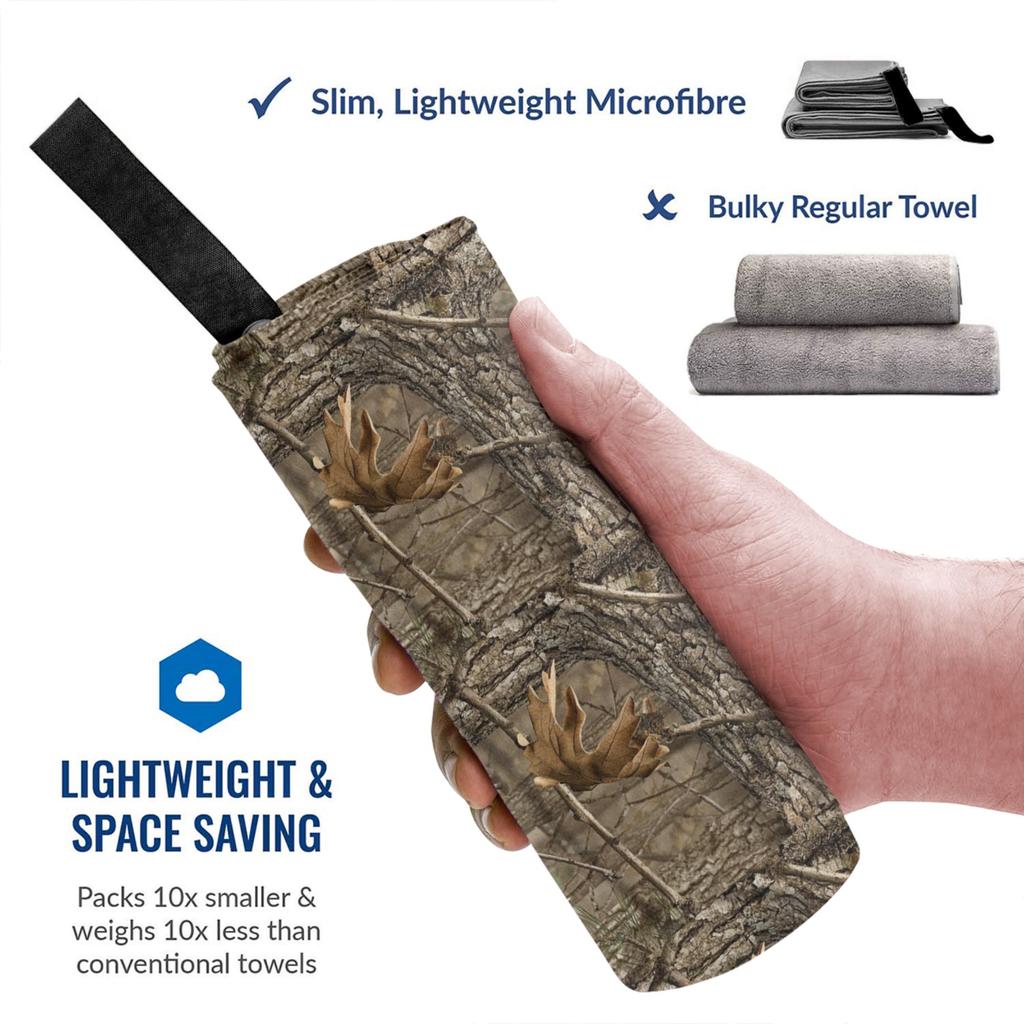 Camouflage Real Tree RealTree Jäger Camo Muster Strandtuch Weiche Mikrofaser Schnelltrocknend Saugfähig Schnelle Handtücher zum Schwimmen