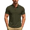 Summer new fashion solid color men's short-sleeved spot casual business sports lapel