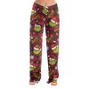 Women's Christmas Print Plush Pants Cozy Casual Pajama Bottoms for Holiday