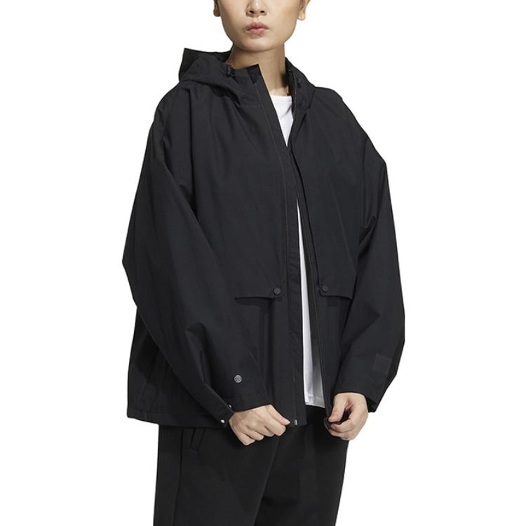 adidas Women'ss Zip-Up Hooded Jacket Black HM2777