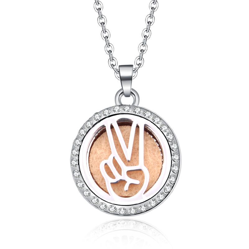 New Stainless Steel Alloy Fashion Aromatherapy Necklace Essential Oil Diffuser Perfume Locket Pendant Women Jewelry Gift