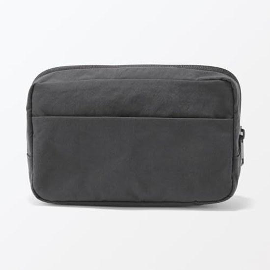 Muji Wrinkle Nylon Large Opening Pouch L