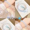 Fresh Sweet Cute Beautiful Retro Round Strip Thick Glass Anti Jade Ice Penetrating Texture Bangle Bracelet Accessories Jewelry