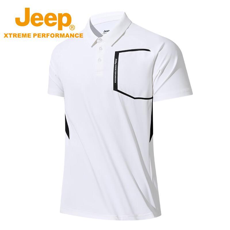JEEP Men s Short Sleeve Cooling Sun Protection Polo Shirt XL