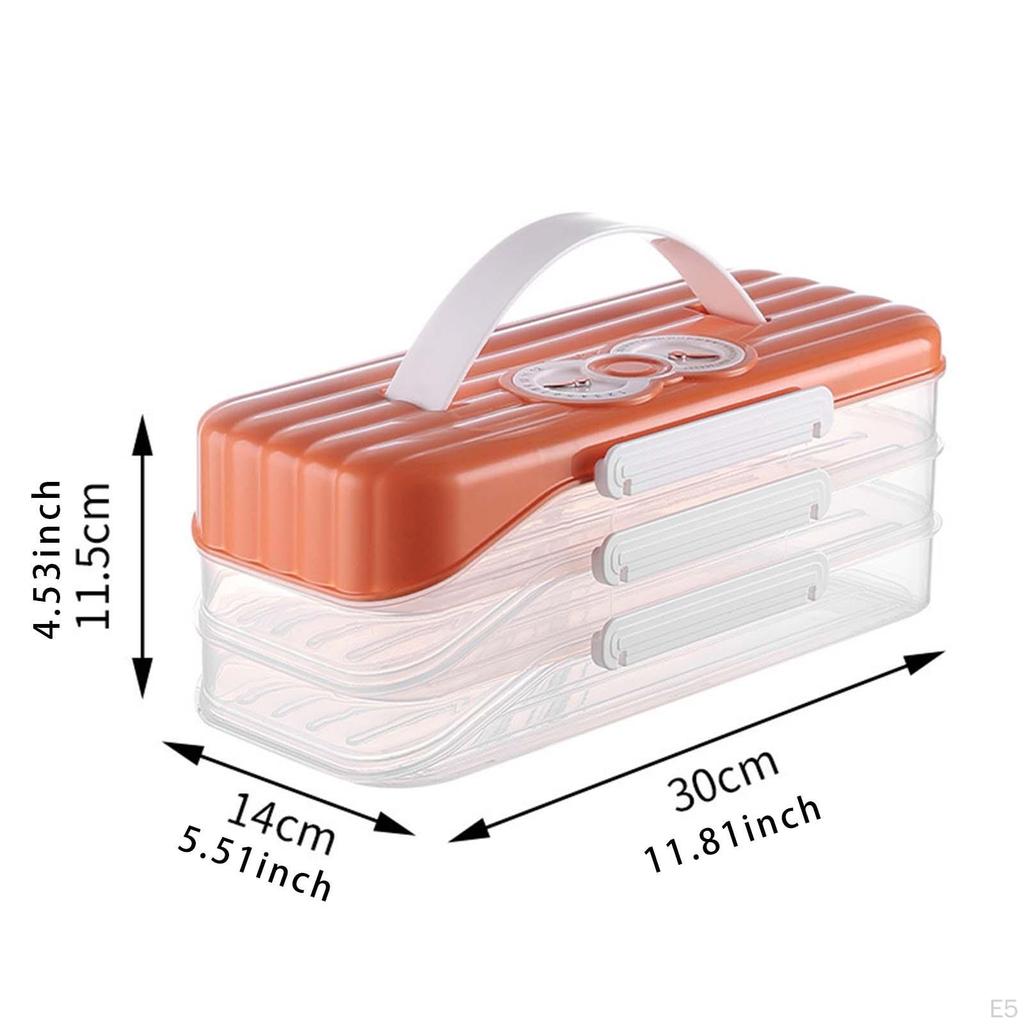 Donuts Box Cookie Carrier Measure Time Multipurpose Compact Organizer Food Storage Container for