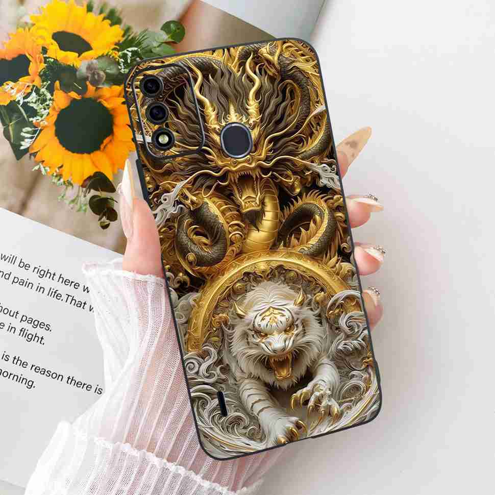 For ITEL A48 Casing Cute Lion Butterfly Silicone TPU Soft Case Protective Shockproof Back Cover For ITEL A 48 ITELA48 Phone Case