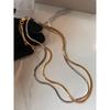 Niche Style Metal Square Women's Elegant High-End Sweater Necklace