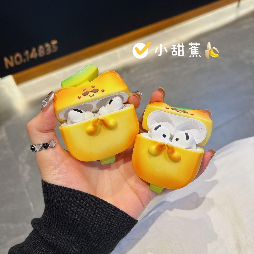 Cute Sweet Banana AirPods Pro Apple Bluetooth Headset Case 1/1/1 Generation Cartoon Silicone Protective Cover