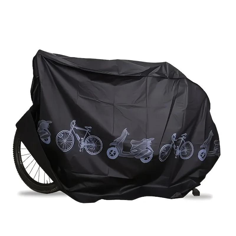 

Outdoor Bicycle Storage Waterproof Bicycle Cover, UV Resistant, Nylon Material, Dustproof, Can Accommodate Up To Two Bicycles чорний