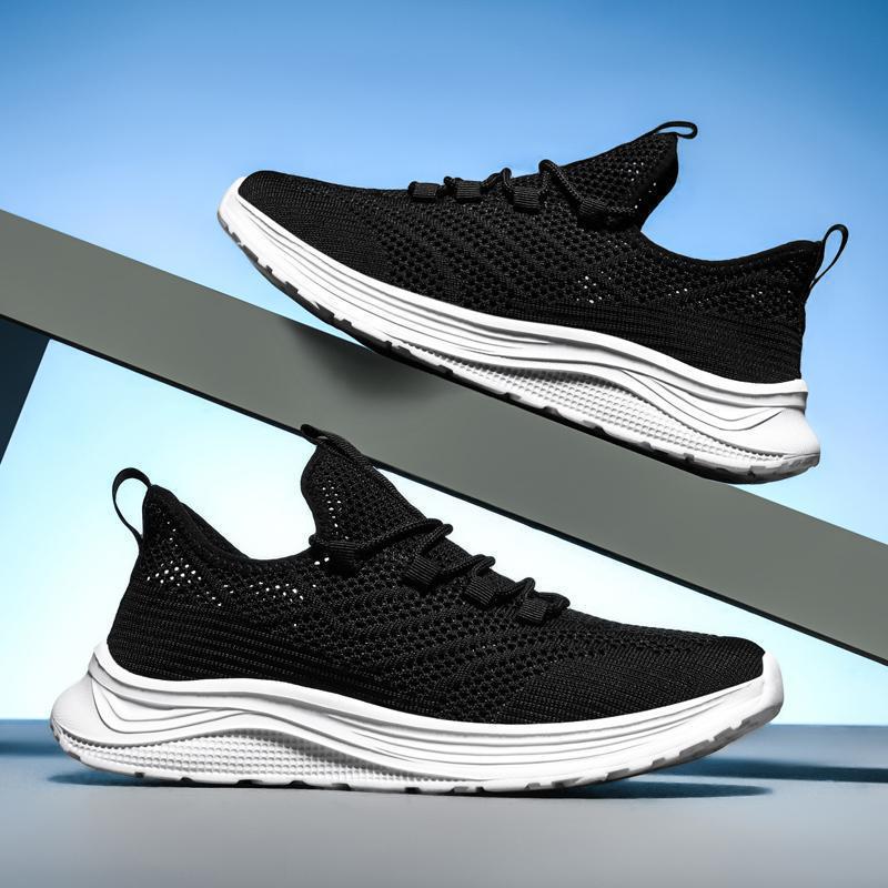 Men's shoes large size hollow breathable mesh shoes men's casual sports shoes lightweight soft-soled running shoes