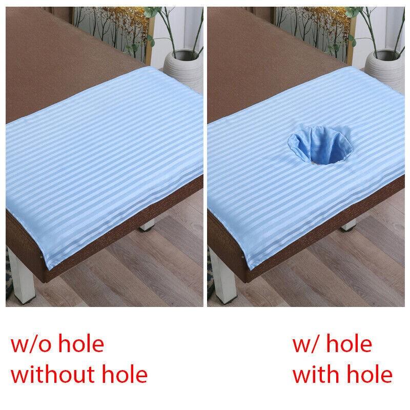 5PCS Beauty Bed Sheet SMS Massage SPA Salon Table Cover Bedside Face Hole Towels