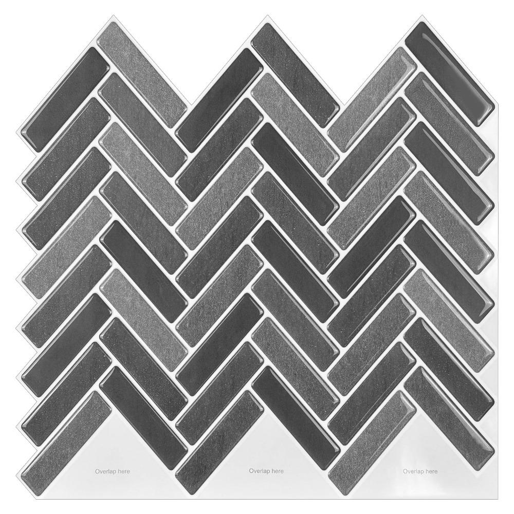 Self-adhesive Peel and Stick Backsplash 10" x 10" Stick Tile Wallpaper  for Kitchen Bathroom