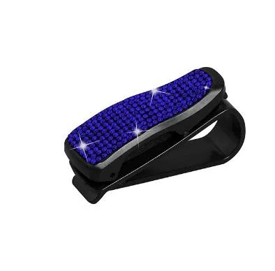 Car Diamond Glasses Holders Sun Visor Sunglasses Eyeglasses Stand With Ticket Card Clip Auto Interior Decoration Accessories