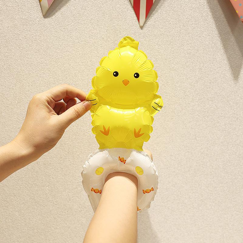 Children's Cartoon Wrist Balloons, Birthday Decorations, Kindergarten Small Gifts, Holding Inflatable Wristbands, Setting Up Stalls, Toys