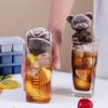 2pcs Little Bear Ice Mold Food Grade Silicone Ice Box Household Cartoon Model Coffee Ice Bear Ice Cream Mold Kitchen Bar Tool