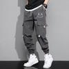 Mode Druck Buchstaben Große Tasche Herren Cargohose Klassisch Locker Kordelzug Taille Street Casual Männlich Hübsche Hose