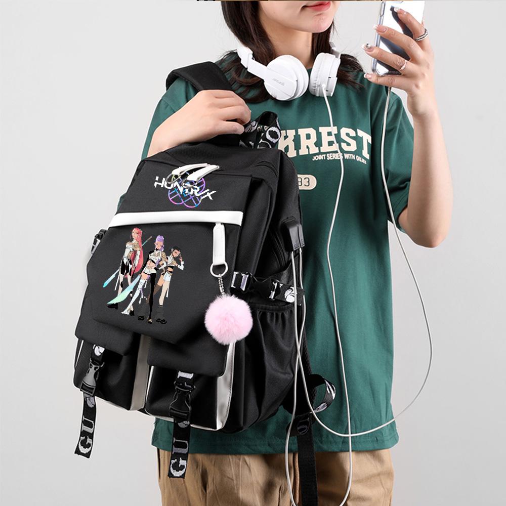 Cartoon K-pop Demon Hunters Printed Large Capacity Backpack for Teenger Student Girl Boy Back To School Bookbag Women Waterproof Travel Bag Kid Gift