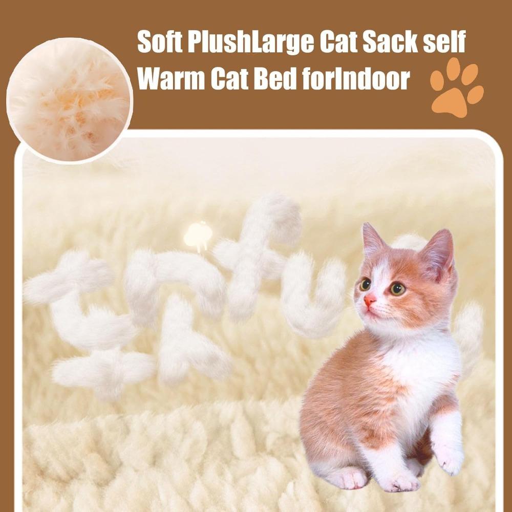 Podzimní a zimní kočičí spací pytel Polouzavřené kočičí hnízdo Teplé hnízdo pro malé a středně velké mazlíčky Lze rozložit a prát