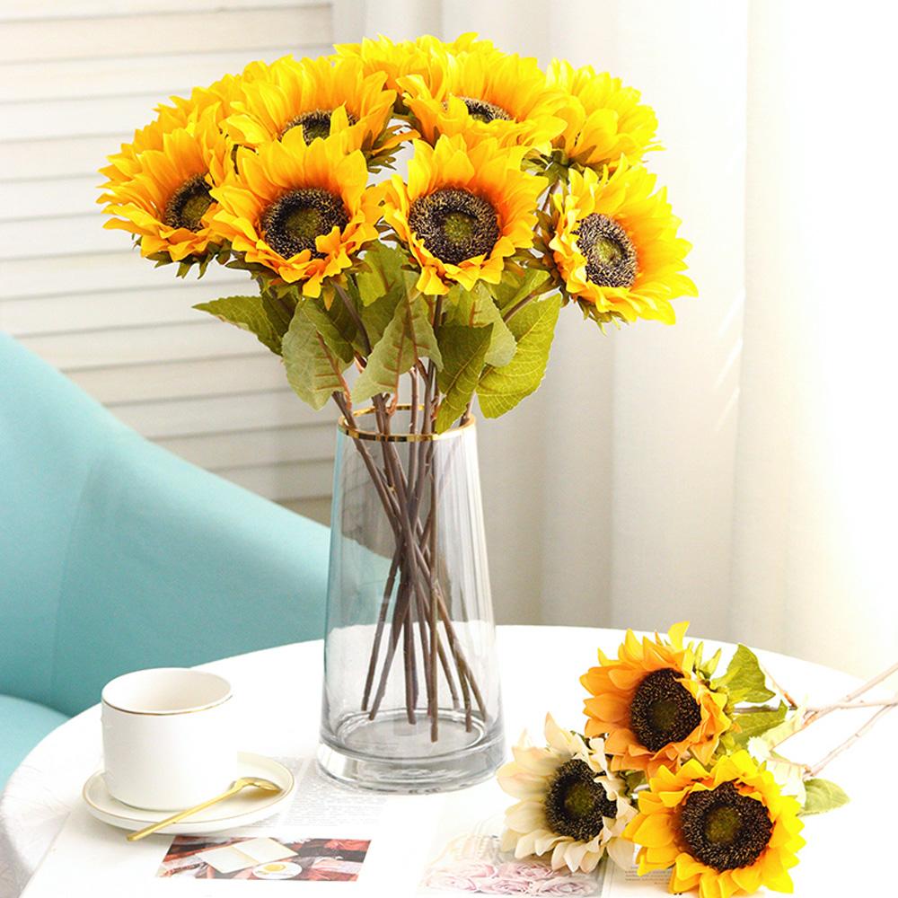

Поддельный шелк DIY ремесла вечерние искусственный цветок подсолнечника украшения дома букет