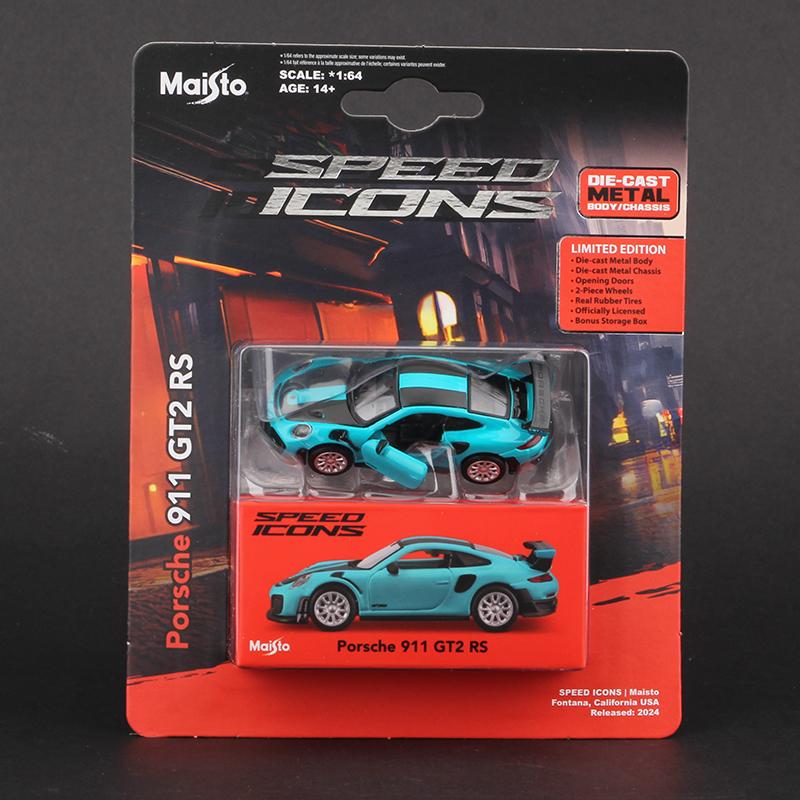 Maisto 1:64 Porsche 911 Taycan Lamborghini Sian Performance Ferrari SF90 Monza SP1 Car Model Alloy Miniature Diecast Toy