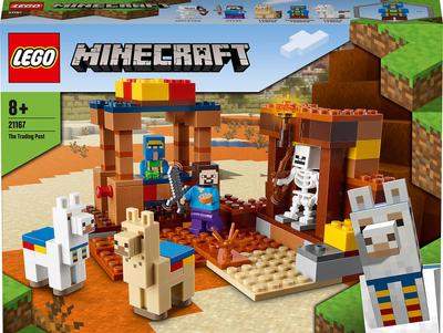 LEGO Brinquedo Minecraft Villager Trading Post Meninos Meninas Minecraft Produtos Jogo Brinquedo Brinquedo Educativo Presente de Aniversário Presente LEGO Bloco 21167 8 anos ou mais