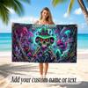 Mushroom Forest Theme Soft Beach Towel Personalized Custom Name Text Towel Portable for Beach Pool Travel